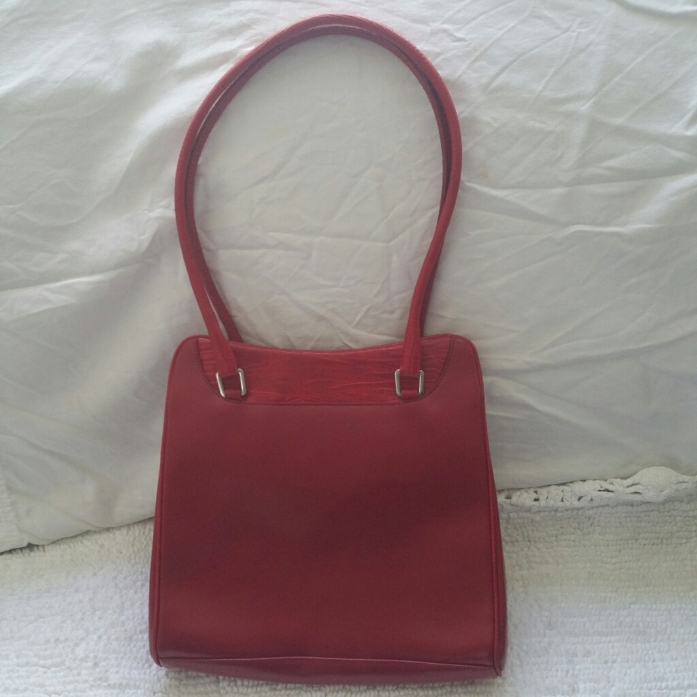Vintage Red Leather Michael Rome by Besozzi Purse- made in Italy